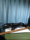 Vintage Royal Haeger Black Nickel Ceramic Panther Statue Mid Century Modern  315