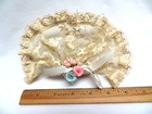 Vintage Victorian Style Lace Fan Christmas Ornament 