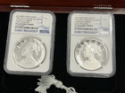 1792-2017p Us Mint 225th Anniv  1oz Silver Liberty Ngc Pf69   Pf70 Uc 2 Coin Set