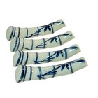 Japanese Chopstick Rests Hashioki Ceramic Bamboo Blue White Asian Set Of 4