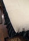 Ralph Lauren Vintage King Size Dark Green Velvet Bed Skirt Dust Ruffle Vgc