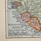 Antique Rand-mcnally 1908 Map Of West Africa 7   x6   