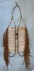 Vintage Native American Breast Plate Real Walrus   Leather Handmade