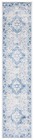 Brentwood Collection Runner Rug - 2  X 9   Blue   Ivory  Oriental Medallion D   