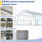 20x30 Ft Reinforced Heavy Duty Carport  Galvanized Steel Frame With Through-bolt