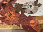 Embroidered Appliques Flower Glass Beads 3x7  Layered Cotton 1pc