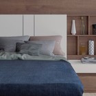 Double Density Alpaca Wool Blanket Throw   Queen Size   Soft warm     Indigo Blue