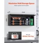 Uimoso Metal Wall Storage Cabinet With Flip-up Door And 120 Lbs Shelf Capacity