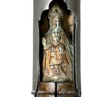 Vintage Wwi Wwii Trench Art Pocket Shrine St Joseph Infant Jesus Belgium Metal
