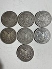 Morgan Silver Dollar Lot Of 7 1878 1879 1880 1881 1883 1896 1897 90  Silver