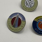City Travel Souvenir Round Enamel Lapel Pins Lot Of 4 Nyc Atlanta Dc Stl Usa