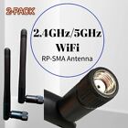  2-pack  Rp-sma Antenna For Wifi 2 4ghz 5ghz Wireless Router Or Card Female Pin