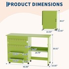 Sewing Table Folding Charging Station With Lockable Wheels Storage Craft Desk