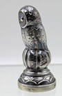 Georg Jensen Gi Denmark Sterling Silver 925 Owl Bird Wax Desk Seal Or Stamp 36b