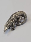 Alligator Lapel Pin Silver Color Metal Pxp On The Back 
