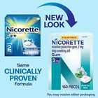 Nicorette 2mg Nicotine Gum White Ice Mint  160 Pieces  Exp 7 27