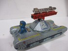 Space Tank With Missile- All Tin Friction Powered- Japan- Works-linemar