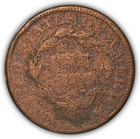 1835 Head Of 1836 Coronet Head Large Cent Fine F Coin  Corrosion  25383