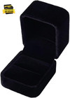 Black Velvet Ring Box     Luxury Soft Velvet Jewelry Gift Box For Engagement  Wedd