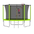 10ft Trampoline With Basketball Hoop Safety Enclosure Net Heavy-duty Outdoor