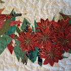 Handmade Quilted Christmas Wall Hanging Wreath  21    X 26 5     