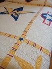 Vintage 33rd Coast Artillery Eagle   Star Quilt -  Wwii - 1940s