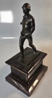 Antique Art Deco Bronze Sower Figure Sculpture Signed Bruno Mankowski 