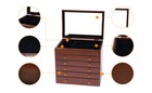 6 Layers Large Wooden Jewelry Storage Box Vintage Wooden Jewelry Organizer