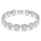 Swarovski Ariana Grande Tennis Bracelet Mixed Cuts Heart Rhodium Plated 5720860