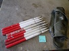 Used Aiming Stake Kit Canvas Bag W  8 Stake Sections  For Artillery Or Mortar Se