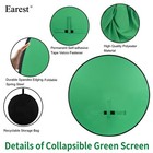 59  Round Green Screen Collapsible Background Backdrop Photography Webex Video
