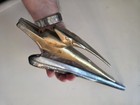 Original 1950 s Chevy Impala Gold Leaping Gazelle Hood Ornament Free Shp