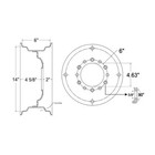 Implement Wheel 6  X 14  White Wniw-140060-066g9-046ow