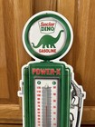 Sinclair Dino Gasoline Pump Thermometer Sign Power X Vintage Style Wall Decor