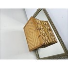 Vintage Lidded Wicker Rattan Rectangle Box