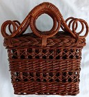 Wall Mounted Wicker   Rattan Basket Set Of 3 - Brand New - Farmhouse Style