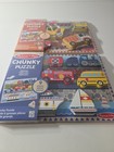 New Chunky Puzzles Melissa   Doug 9pcs 12  X 9  Vehicles   6 Piece Construction 