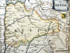 France Daufine Provence By Inselin C1717 Genuine Copper Engraved  Antique Map