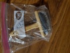Used  Good Cond-macrame Wire Brush Wooden Handle  new Comb
