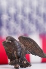 Antique Gold Gilt Solid Brass bronze Eagle Finial Rich Natural Patina
