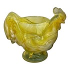 Boyds Glass Extra Large Rooster Egg Cup 1999 Autumn Harvest Swirl Glows  B561