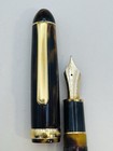 Platinum  3776 Fountain Pen Tortoise Pattern  18k Gold Broad Nib  Mint Nos