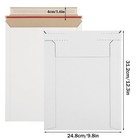 Fviexe 100 Pack 9 5x12 Inch Rigid Mailers  Self Seal Photo 9x12 Inch  White 
