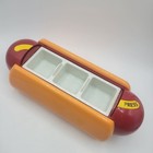 Vintage Hot Dog Condiment Holder Ketchup   Mustard  Relish Fun-damental 1999