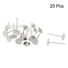 20pcs Long Upholstery Nails Tacks 18mmx50mm Flat Head Furniture Nail Silver Tone