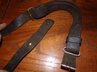 Swedish Brown Leather Mauser Rifle Sling Used M38 1 3 16  Brass Buckle