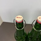 Lot Of 3 Vintage Green Embossed Grolsch Beer Bottles Very Nice  9 3 4  Tall