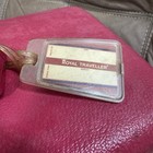 Royal Traveller Vintage Cosmetic Hard Case Marble Pink Dress With Mirror