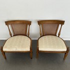 Vintage Neoclassical Cane Back Slipper Chairs  set Of 2  - Original Price  2 850