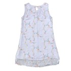Vtg 90s Christie Brooks Girls Lavender Floral Embroidered Sleeveless Dress Sz 14